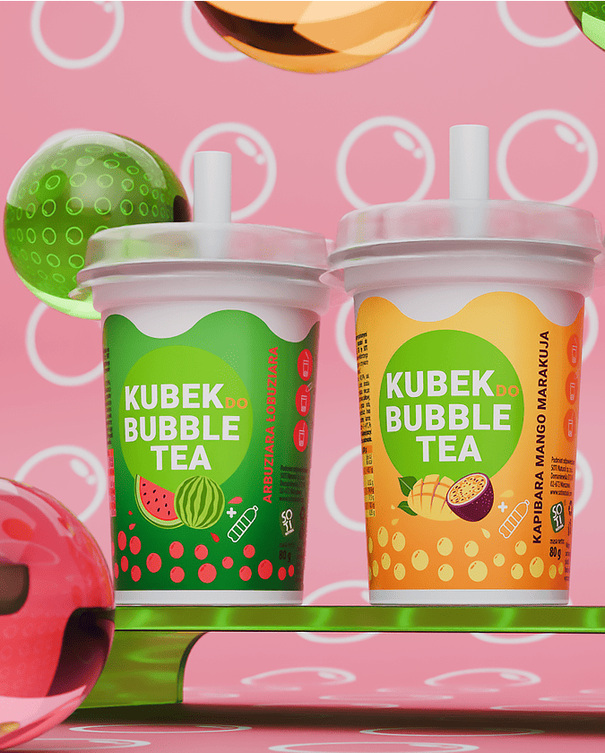 trzy kubki